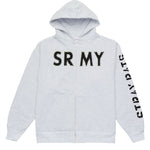 The SRMY GLITTER ZIP HOOD HEATHER GREY available online with global shipping, and in PAM Stores Melbourne and Sydney.