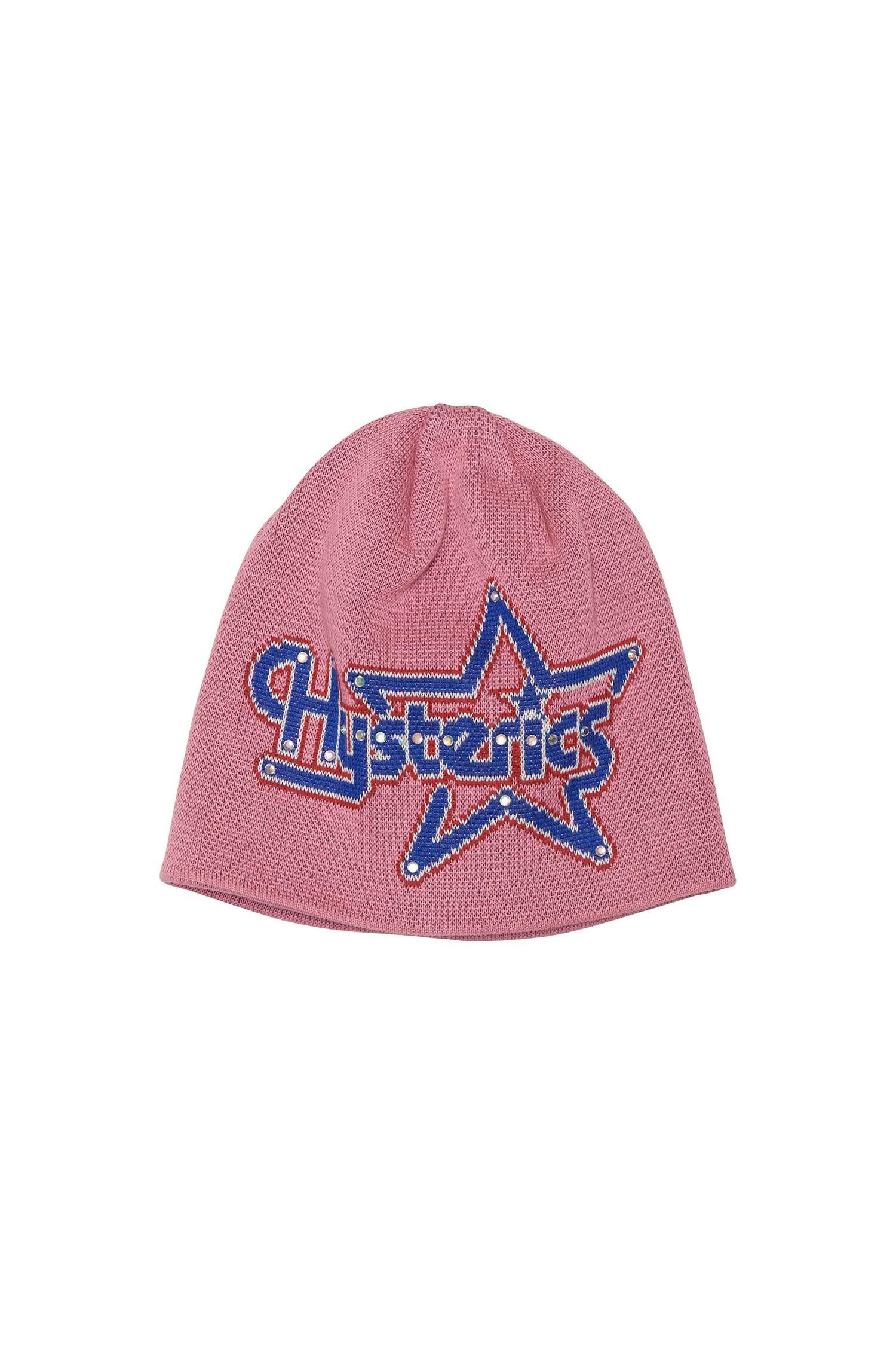 The STAR LOGO STUDDED BEANIE PINK available online with global shipping, and in PAM Stores Melbourne and Sydney.
