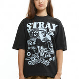 The Stray or Die Tee Black available online with global shipping, and in PAM Stores Melbourne and Sydney.