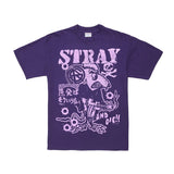 The Stray or Die Tee Purple available online with global shipping, and in PAM Stores Melbourne and Sydney.