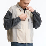The STRIPE CUT SHORT SHIRT JACKET available online with global shipping, and in PAM Stores Melbourne and Sydney.