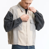 The STRIPE CUT SHORT SHIRT JACKET available online with global shipping, and in PAM Stores Melbourne and Sydney.