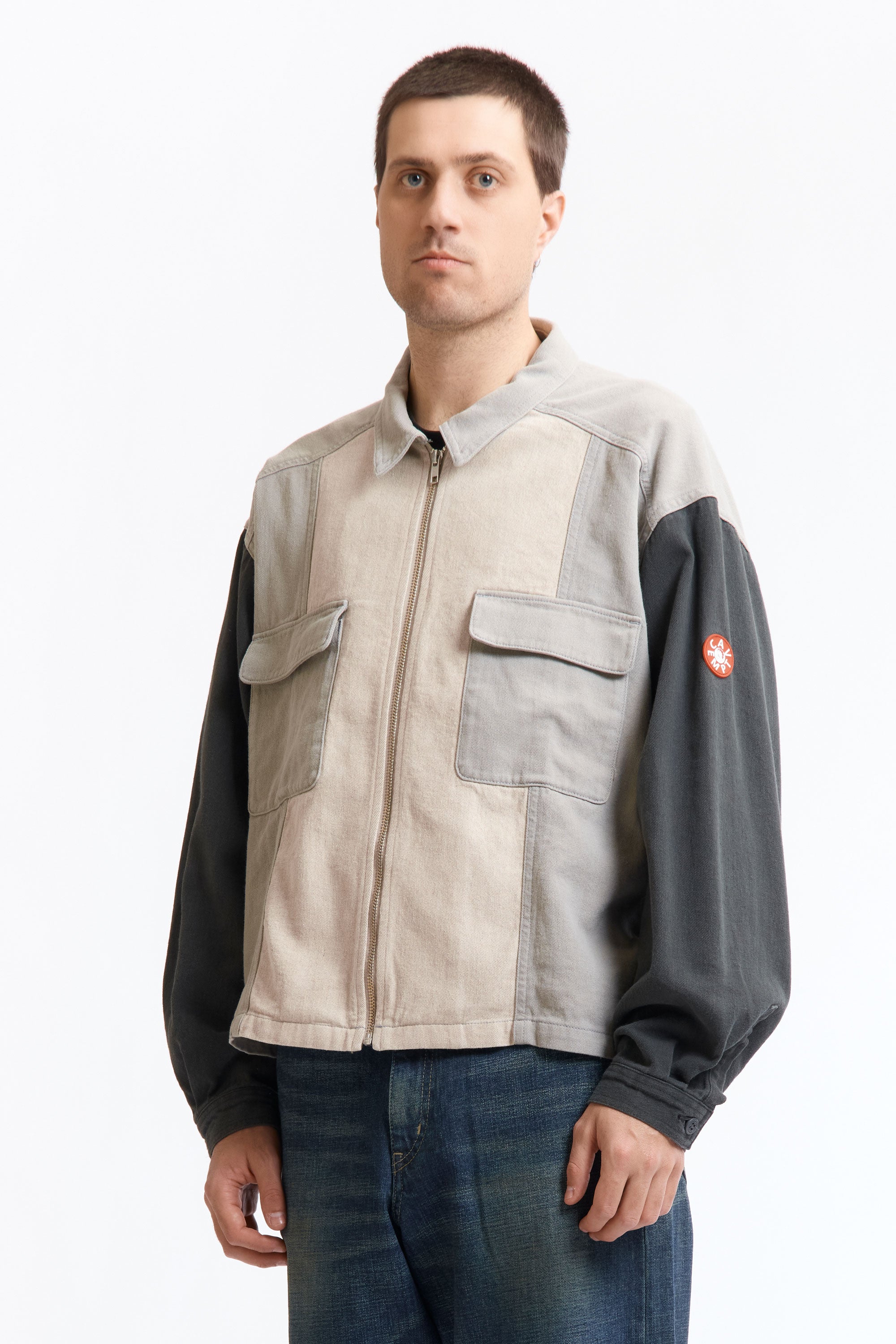 The STRIPE CUT SHORT SHIRT JACKET available online with global shipping, and in PAM Stores Melbourne and Sydney.