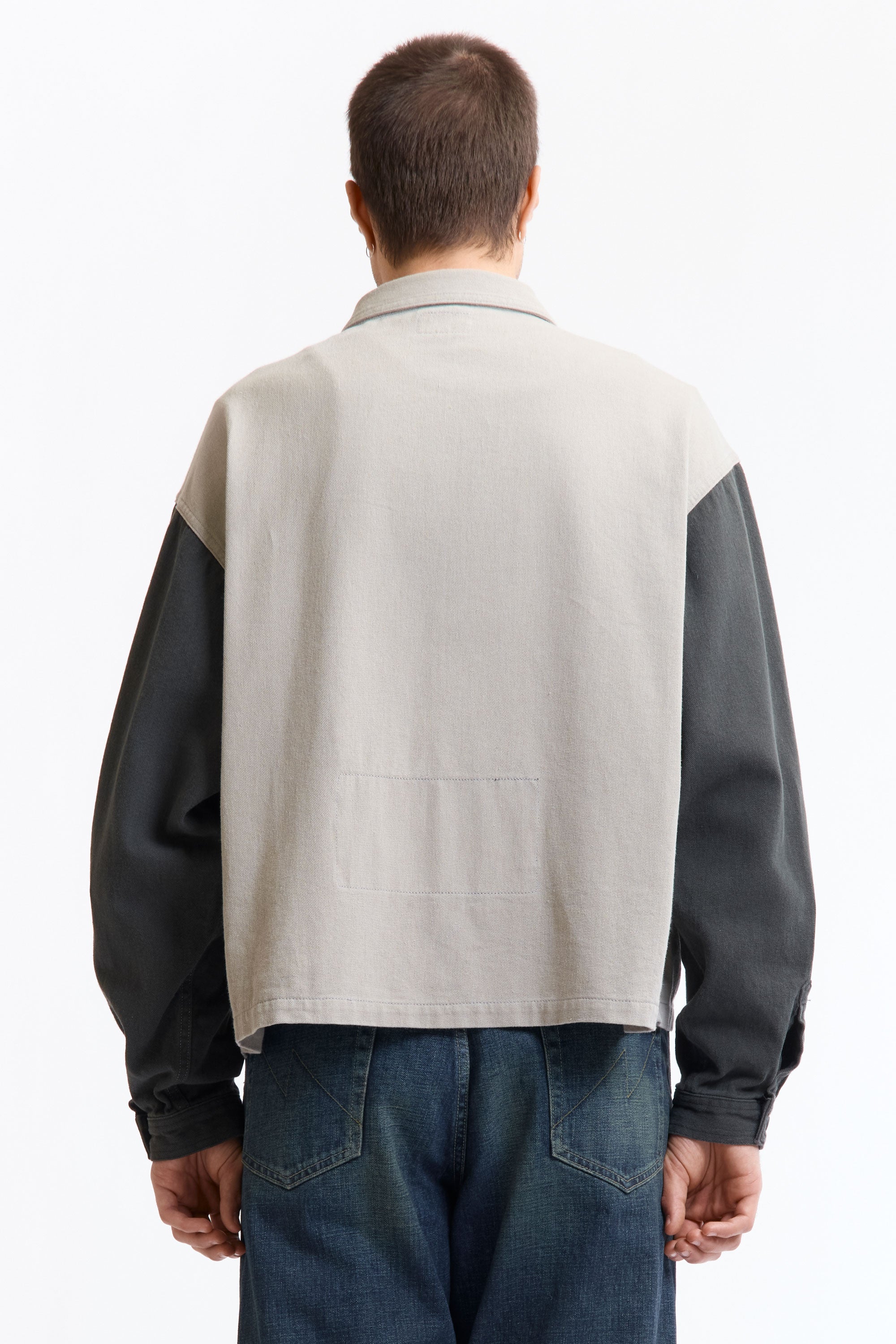 The STRIPE CUT SHORT SHIRT JACKET available online with global shipping, and in PAM Stores Melbourne and Sydney.