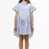 The PINSTRIPE DIAMOND BABYDOLL DRESS (BIAS CUT) available online with global shipping, and in PAM Stores Melbourne and Sydney.