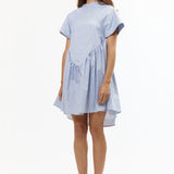 The PINSTRIPE DIAMOND BABYDOLL DRESS (BIAS CUT) available online with global shipping, and in PAM Stores Melbourne and Sydney.
