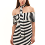 The CARRIE DRESS BLACK WHITE STRIPES available online with global shipping, and in PAM Stores Melbourne and Sydney.