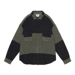 The STRIPE FLANNEL BIG SHIRT KHAKI available online with global shipping, and in PAM Stores Melbourne and Sydney.