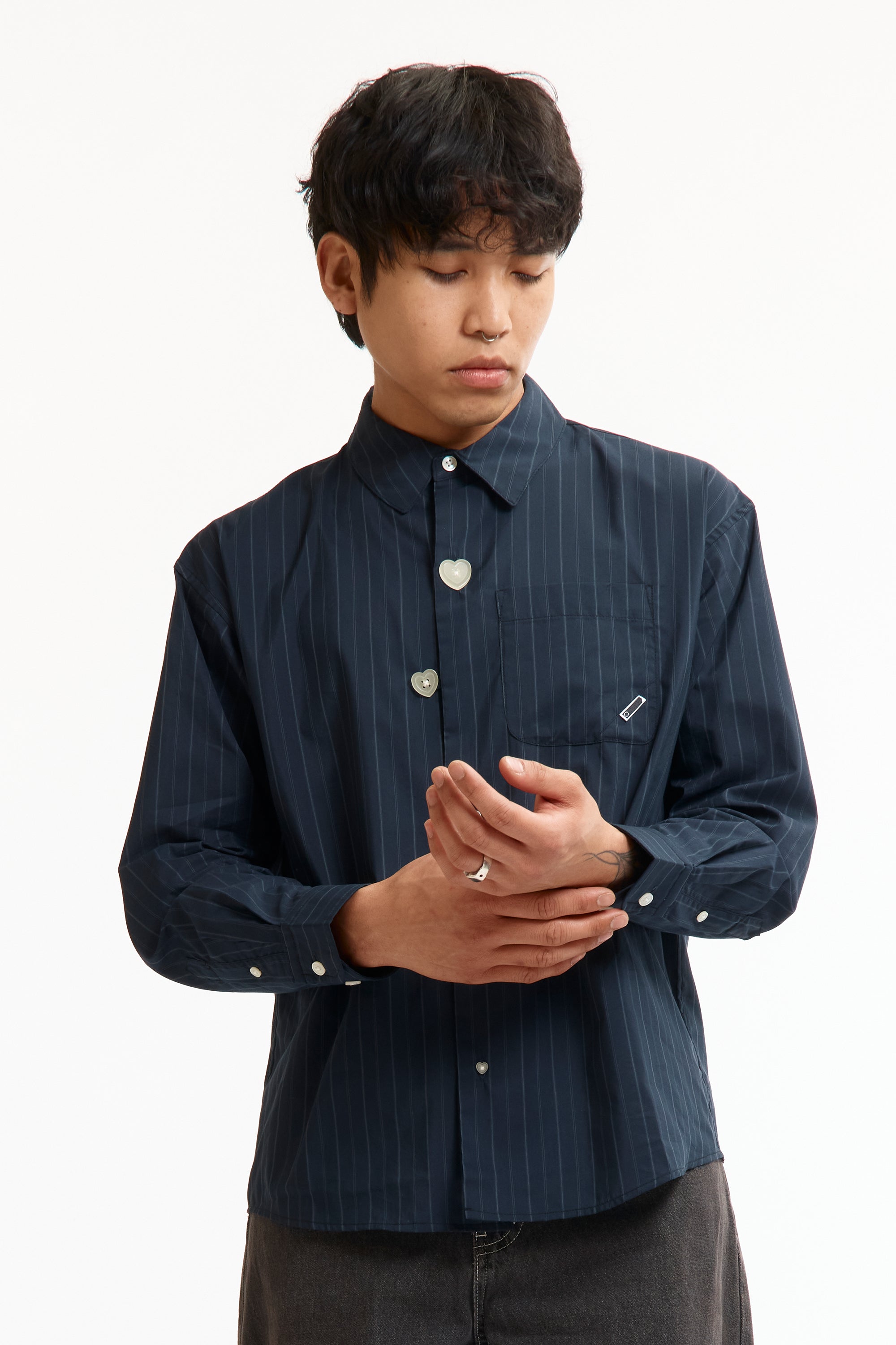 The FLOATING HEART SHIRT BLACK available online with global shipping, and in PAM Stores Melbourne and Sydney.