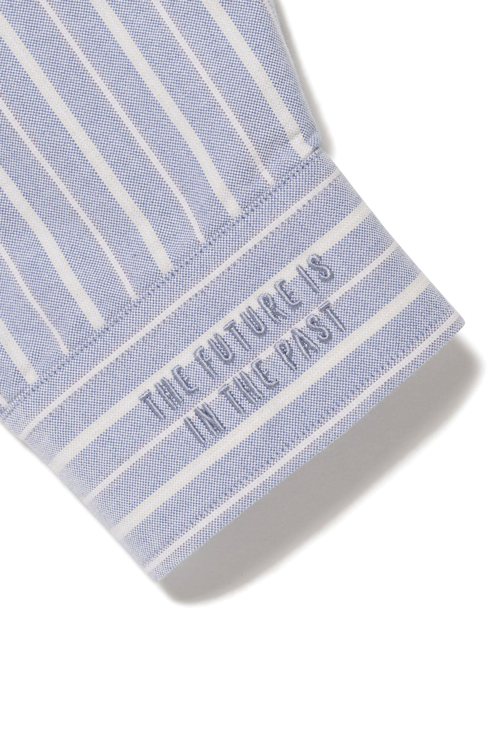 The STRIPE OX B.D SHIRT BLUE available online with global shipping, and in PAM Stores Melbourne and Sydney.