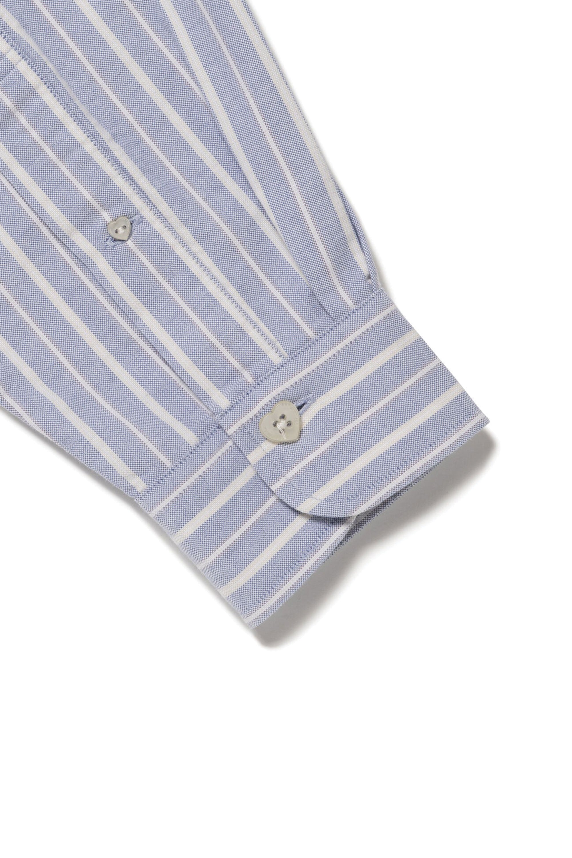The STRIPE OX B.D SHIRT BLUE available online with global shipping, and in PAM Stores Melbourne and Sydney.
