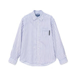 The Printed Striped Shirt Blue available online with global shipping, and in PAM Stores Melbourne and Sydney.