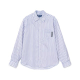 The Printed Striped Shirt Blue available online with global shipping, and in PAM Stores Melbourne and Sydney.