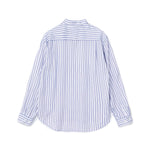 The Printed Striped Shirt Blue available online with global shipping, and in PAM Stores Melbourne and Sydney.