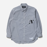 The SS26 NH STRIPE SHIRT LS BLACK available online with global shipping, and in PAM Stores Melbourne and Sydney.