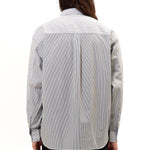 The MULTI STRIPE SHIRT LONGSLEEVE BLACK available online with global shipping, and in PAM Stores Melbourne and Sydney.