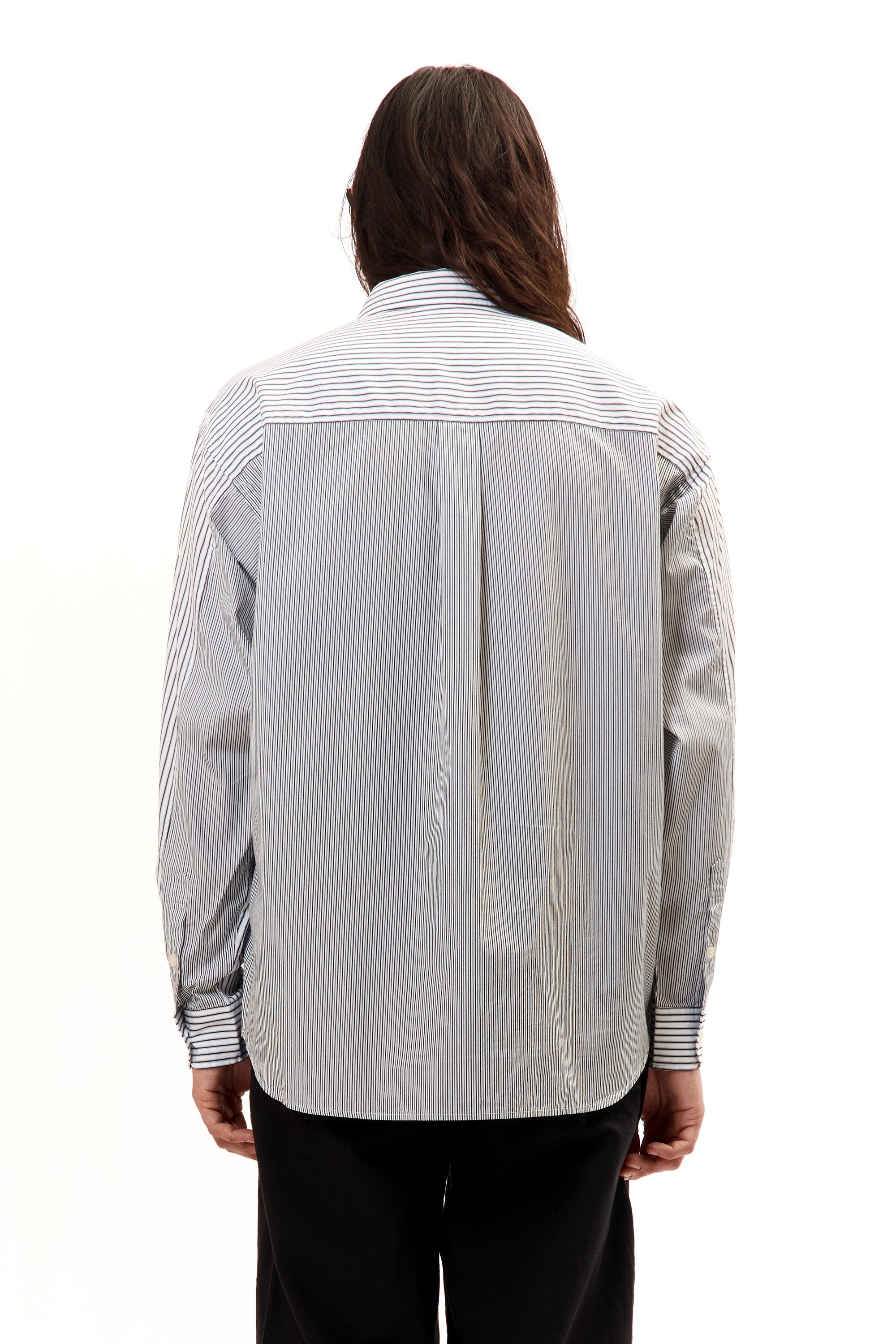 The MULTI STRIPE SHIRT LONGSLEEVE BLACK available online with global shipping, and in PAM Stores Melbourne and Sydney.