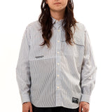 The MULTI STRIPE SHIRT LONGSLEEVE BLACK available online with global shipping, and in PAM Stores Melbourne and Sydney.