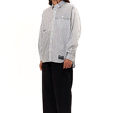 The MULTI STRIPE SHIRT LONGSLEEVE BLACK available online with global shipping, and in PAM Stores Melbourne and Sydney.