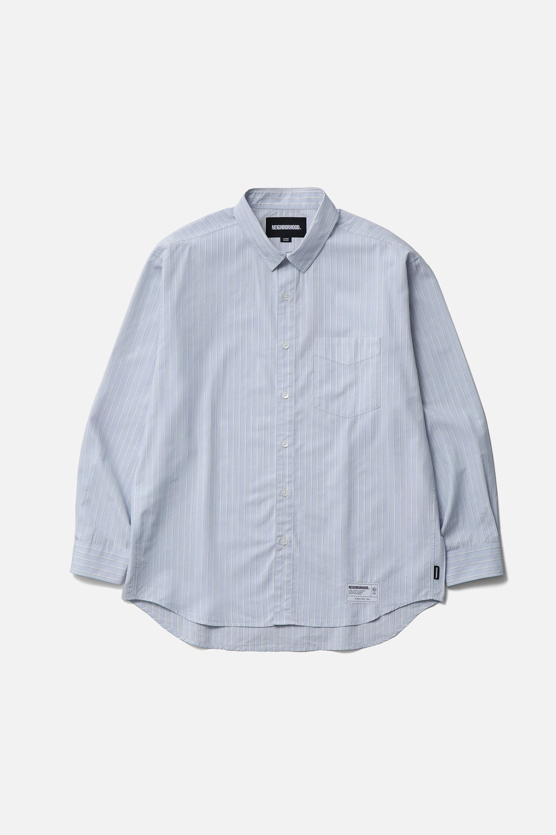 The AW26 STRIPE SHIRT LS BLUE available online with global shipping, and in PAM Stores Melbourne and Sydney.