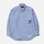 The SS26 NH STRIPE SHIRT LS BLUE available online with global shipping, and in PAM Stores Melbourne and Sydney.