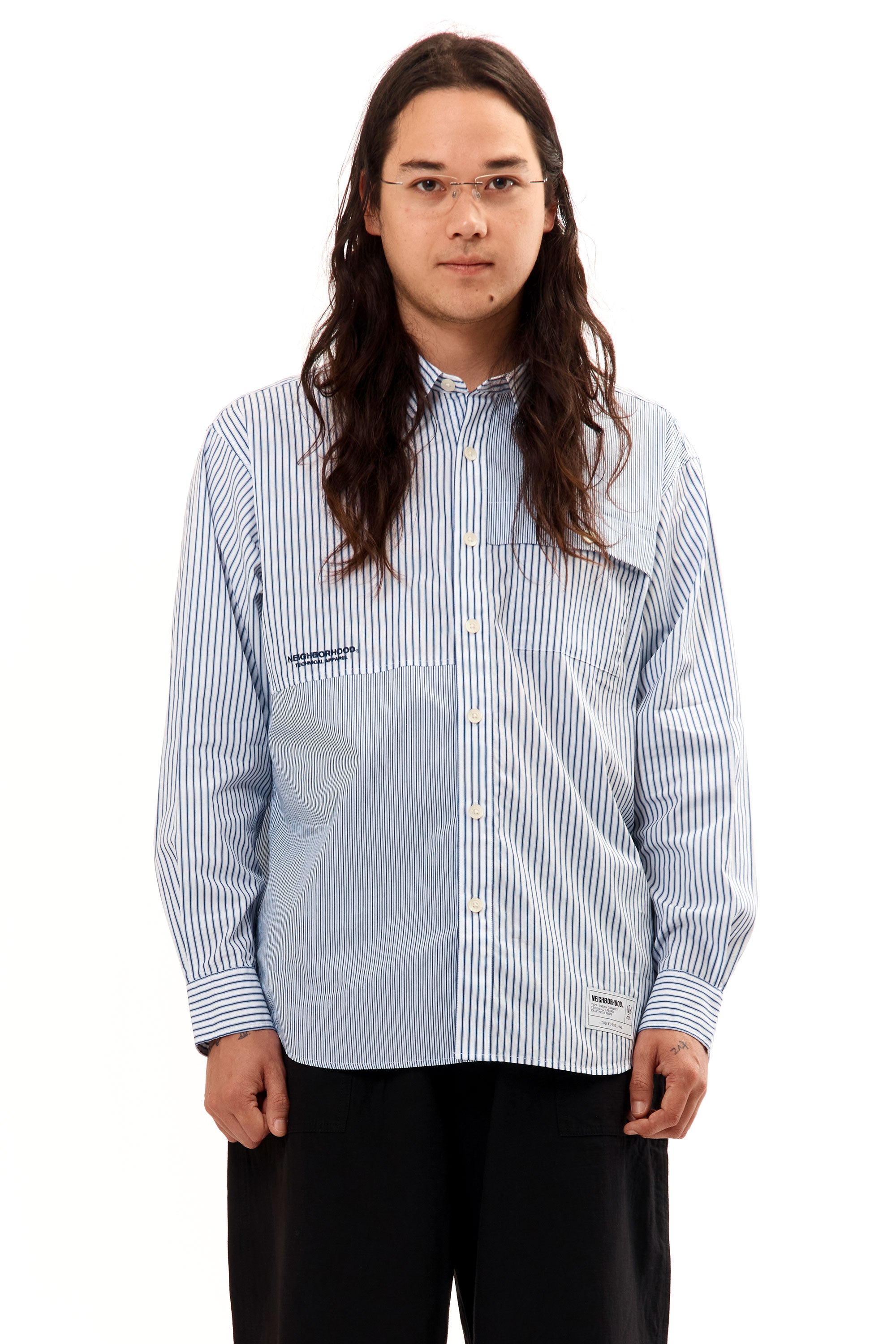 The MULTI STRIPE SHIRT LONGSLEEVE BLUE available online with global shipping, and in PAM Stores Melbourne and Sydney.