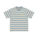 The STRIPED T-SHIRT BLUE available online with global shipping, and in PAM Stores Melbourne and Sydney.