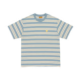The STRIPED T-SHIRT BLUE available online with global shipping, and in PAM Stores Melbourne and Sydney.