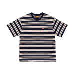 The STRIPED T-SHIRT NAVY available online with global shipping, and in PAM Stores Melbourne and Sydney.