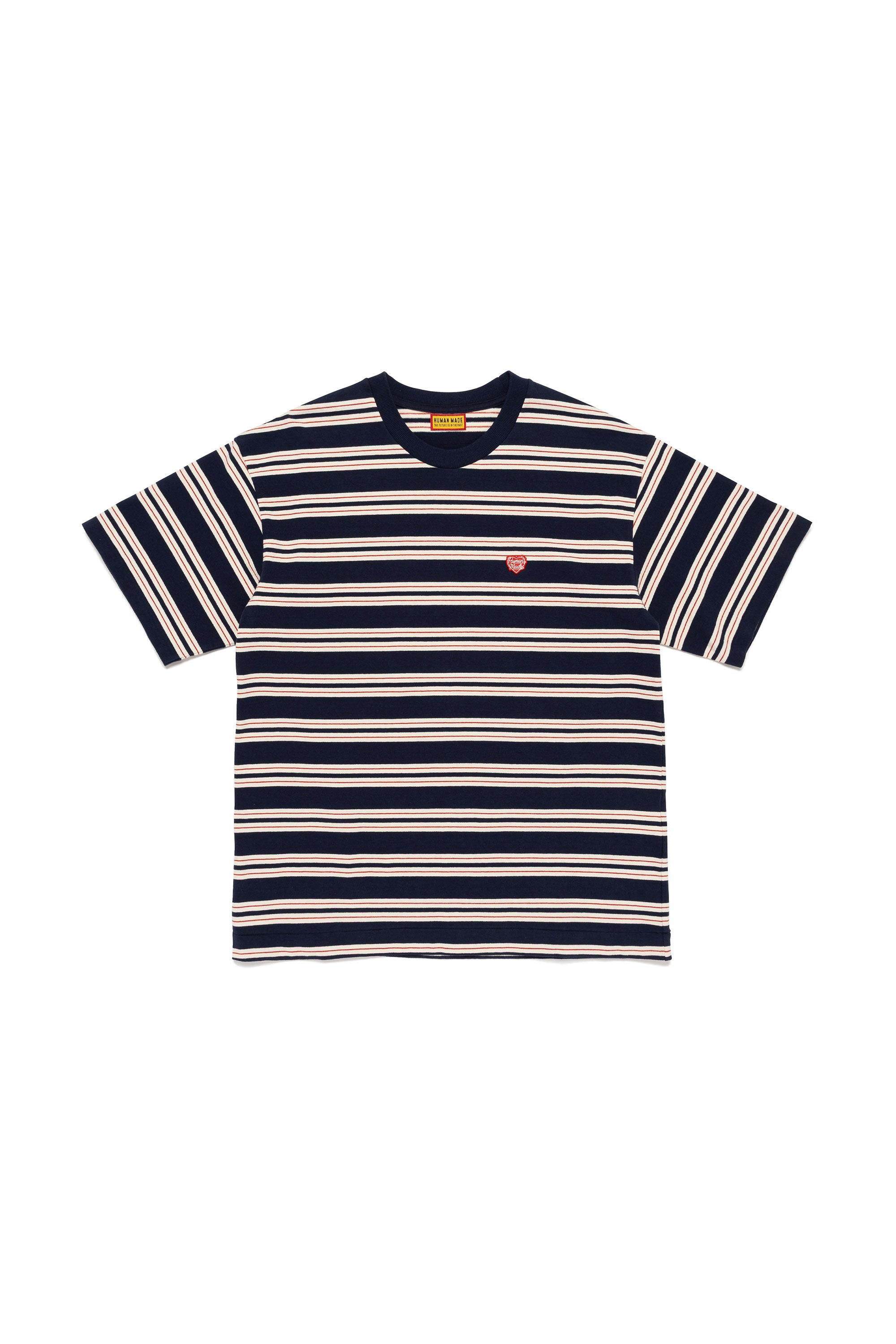 The STRIPED T-SHIRT NAVY available online with global shipping, and in PAM Stores Melbourne and Sydney.