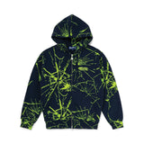 The Shattered Zip Hoodie Navy available online with global shipping, and in PAM Stores Melbourne and Sydney.