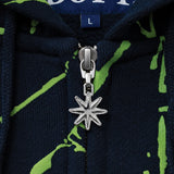 The Shattered Zip Hoodie Navy available online with global shipping, and in PAM Stores Melbourne and Sydney.