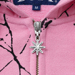 The Shattered Zip Hoodie Pink available online with global shipping, and in PAM Stores Melbourne and Sydney.