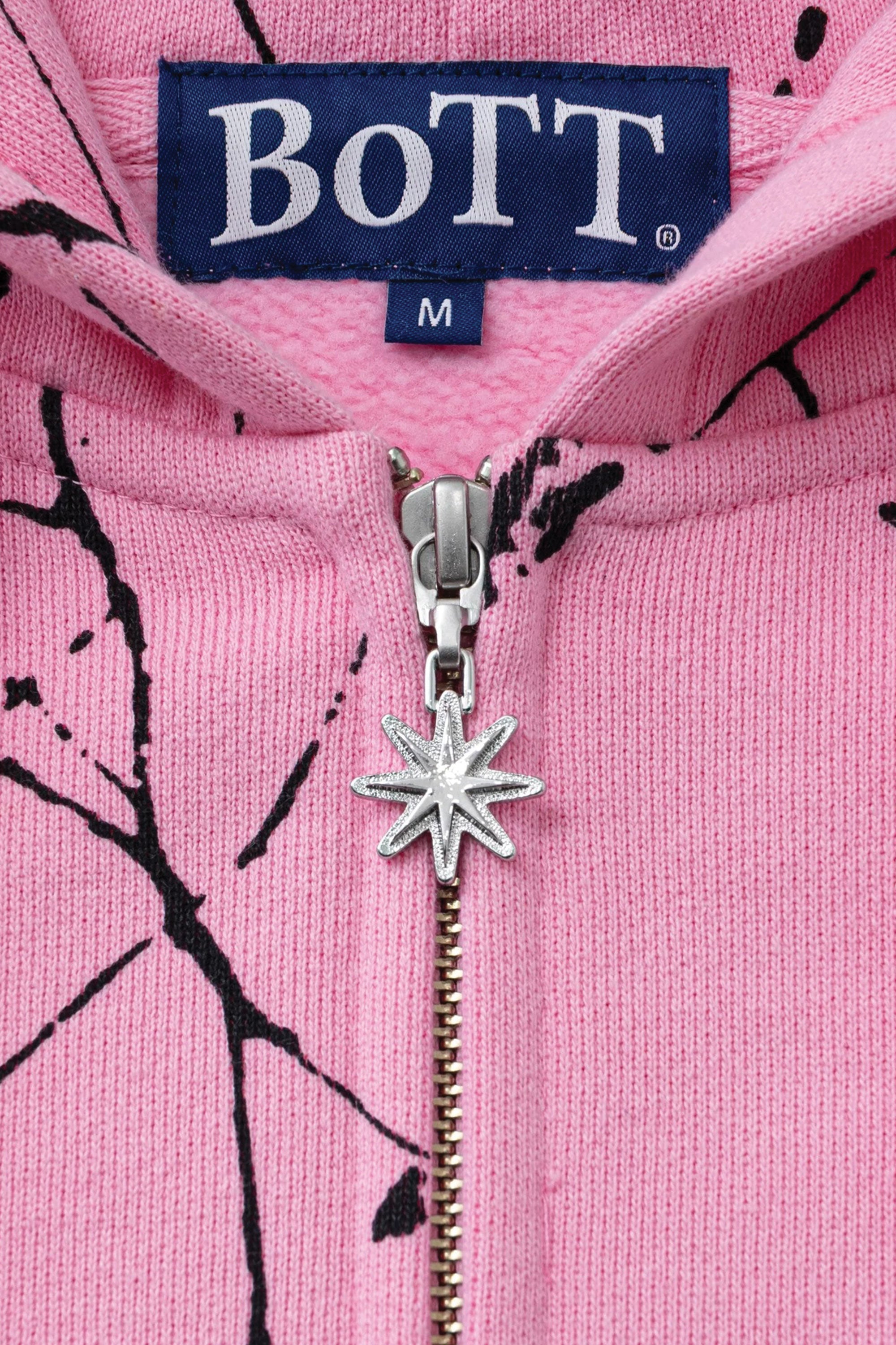 The Shattered Zip Hoodie Pink available online with global shipping, and in PAM Stores Melbourne and Sydney.