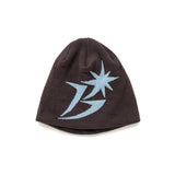 B Logo Skull Cap Beanie Brown
