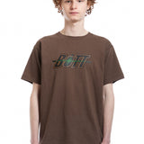 The BOTT - SPACE LOGO TEE BROWN  available online with global shipping, and in PAM Stores Melbourne and Sydney.