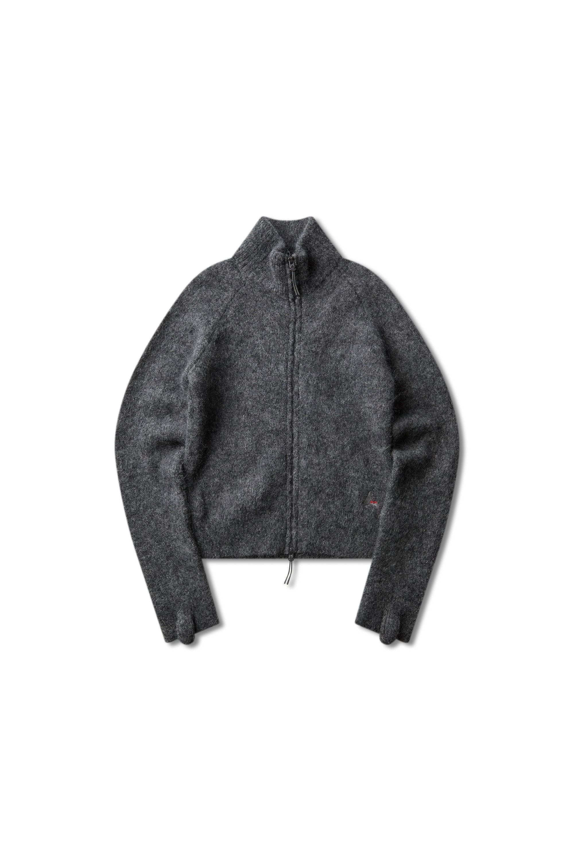 The Tasna Mohair Zip Up Sweater Grey available online with global shipping, and in PAM Stores Melbourne and Sydney.