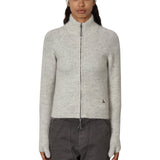 The Tasna Mohair Zip Up Sweater Dirty White available online with global shipping, and in PAM Stores Melbourne and Sydney.