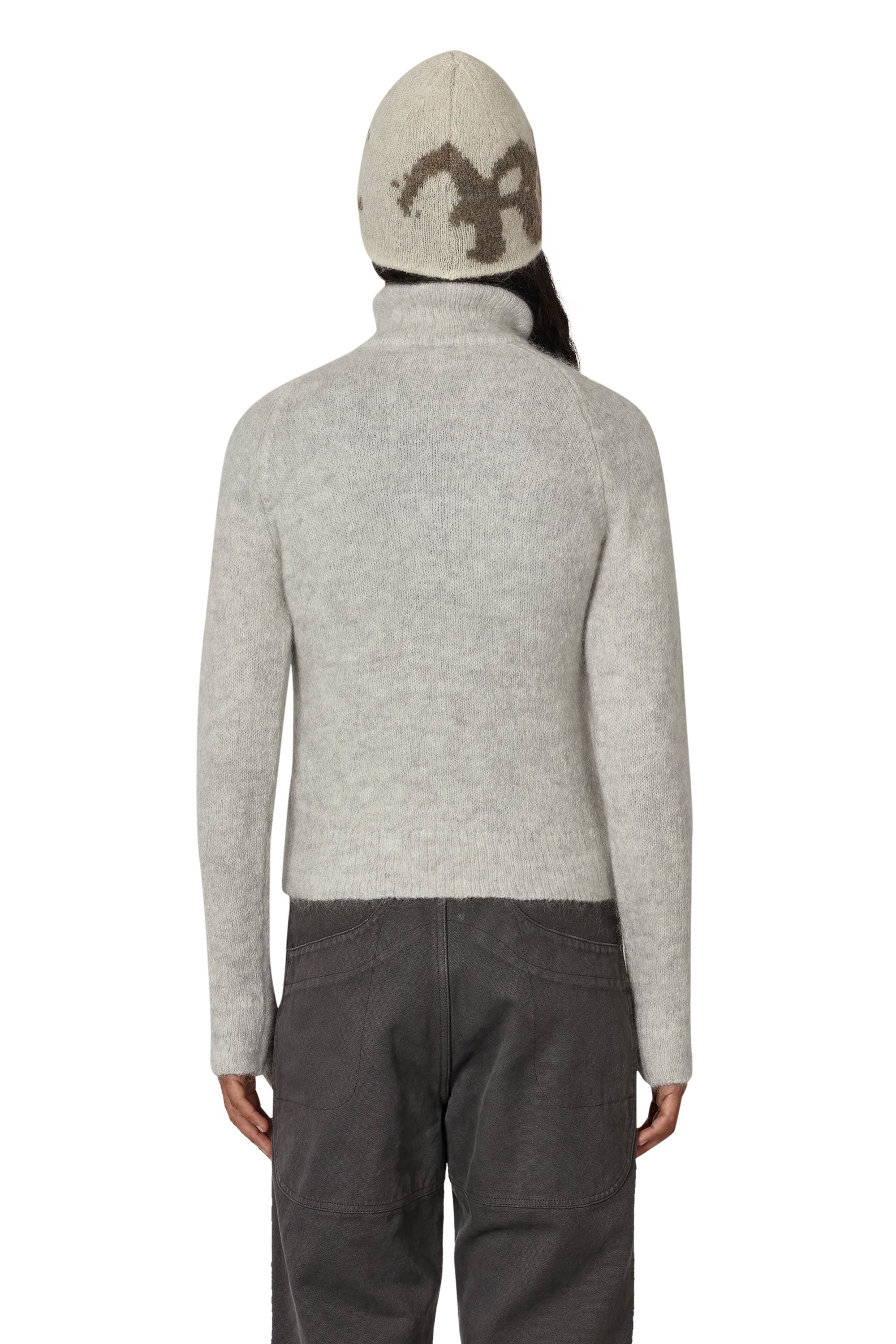 The Tasna Mohair Zip Up Sweater Dirty White available online with global shipping, and in PAM Stores Melbourne and Sydney.