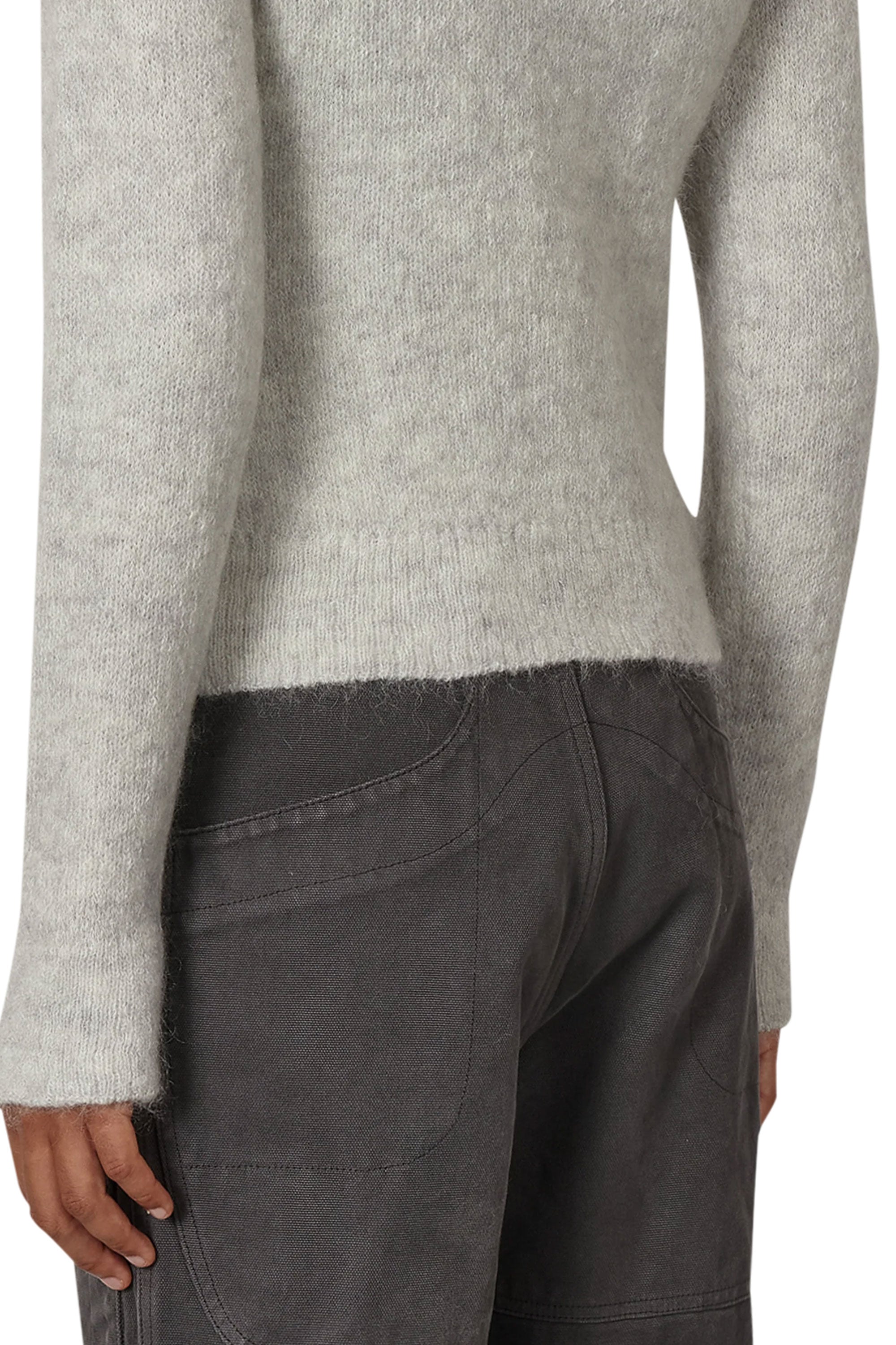 The Tasna Mohair Zip Up Sweater Dirty White available online with global shipping, and in PAM Stores Melbourne and Sydney.