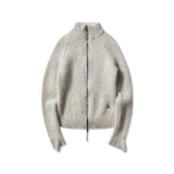 The Tasna Mohair Zip Up Sweater Dirty White available online with global shipping, and in PAM Stores Melbourne and Sydney.