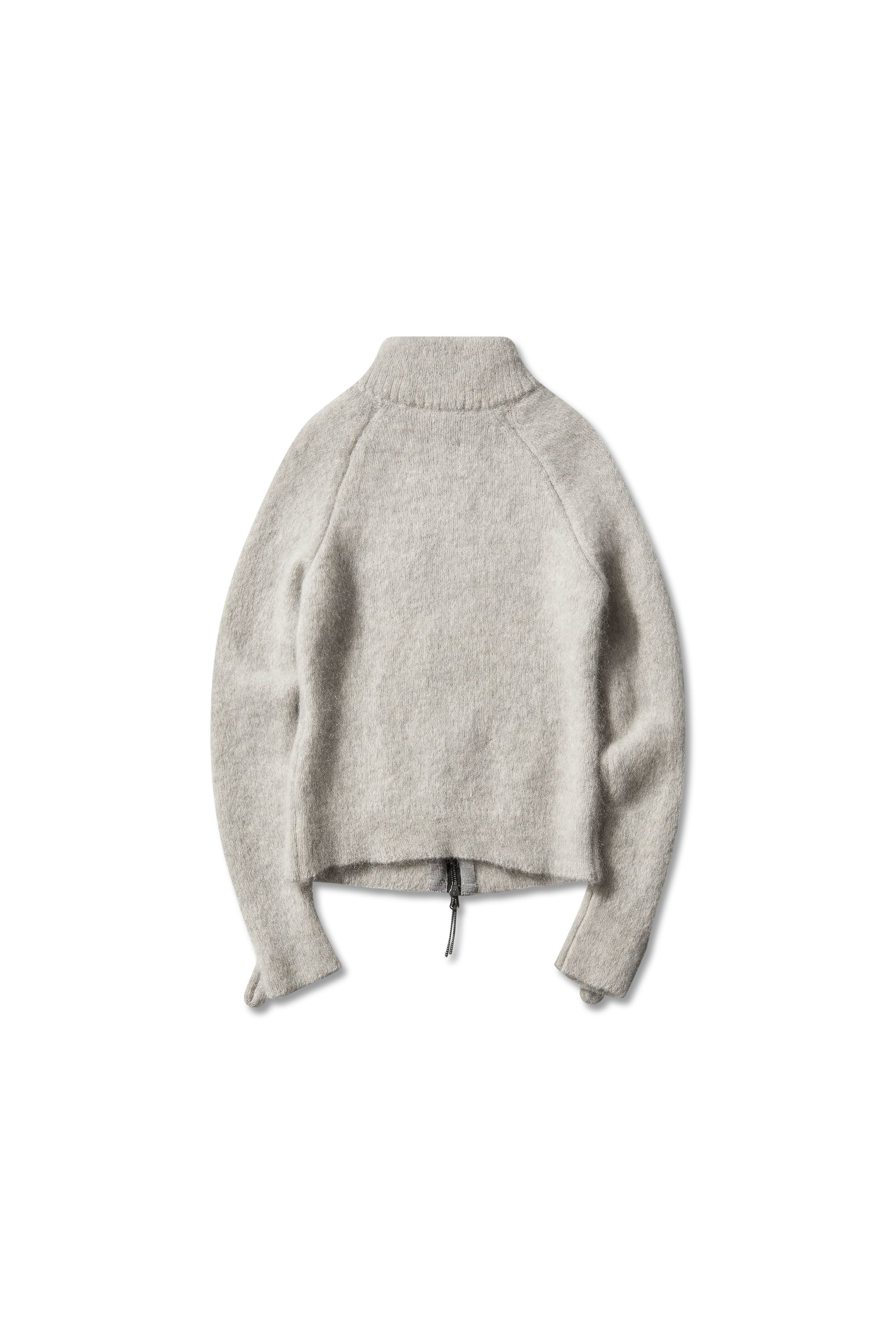 The Tasna Mohair Zip Up Sweater Dirty White available online with global shipping, and in PAM Stores Melbourne and Sydney.