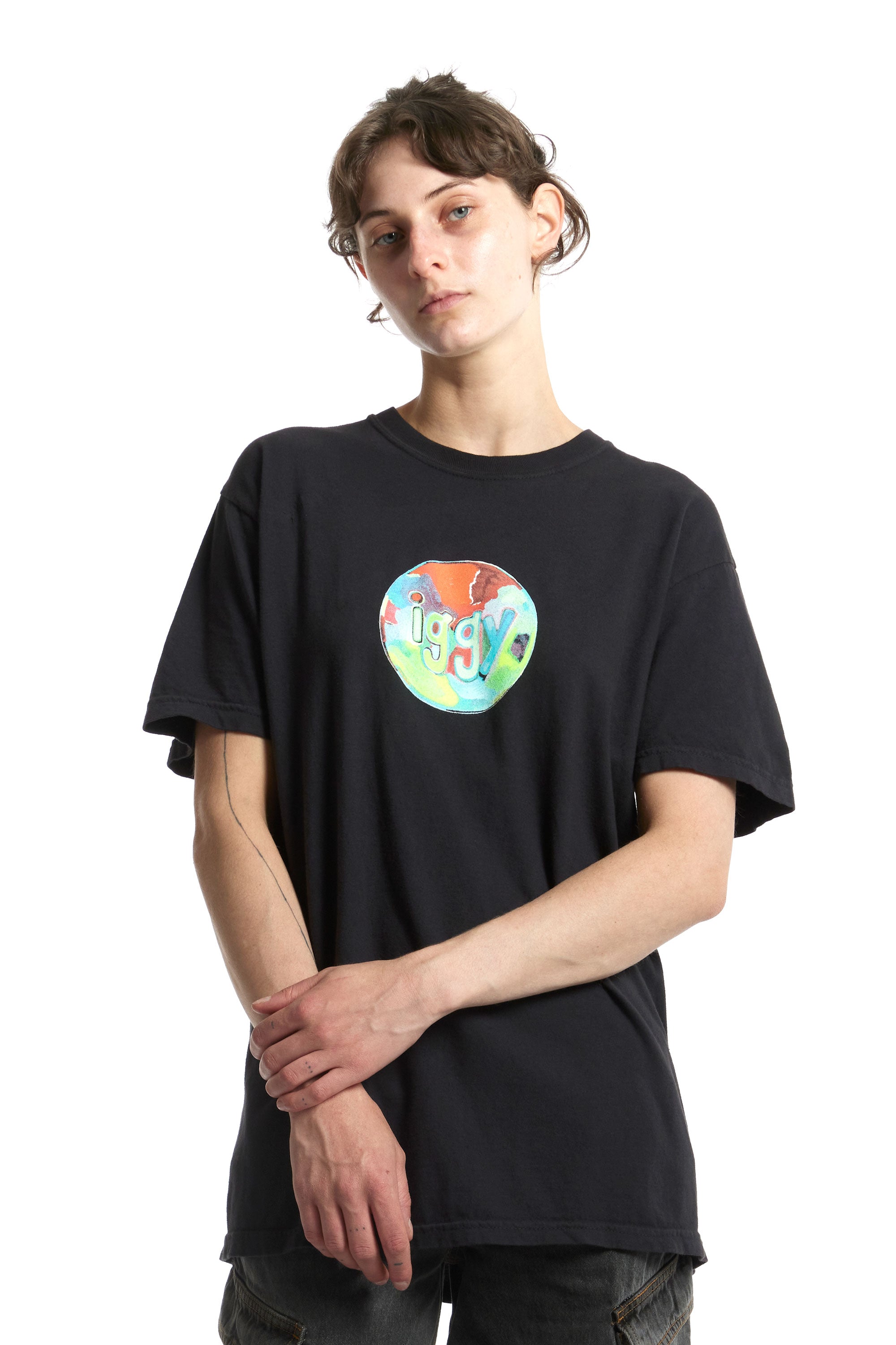 The IGGY - PAINTERLY LOGO T SHIRT  available online with global shipping, and in PAM Stores Melbourne and Sydney.