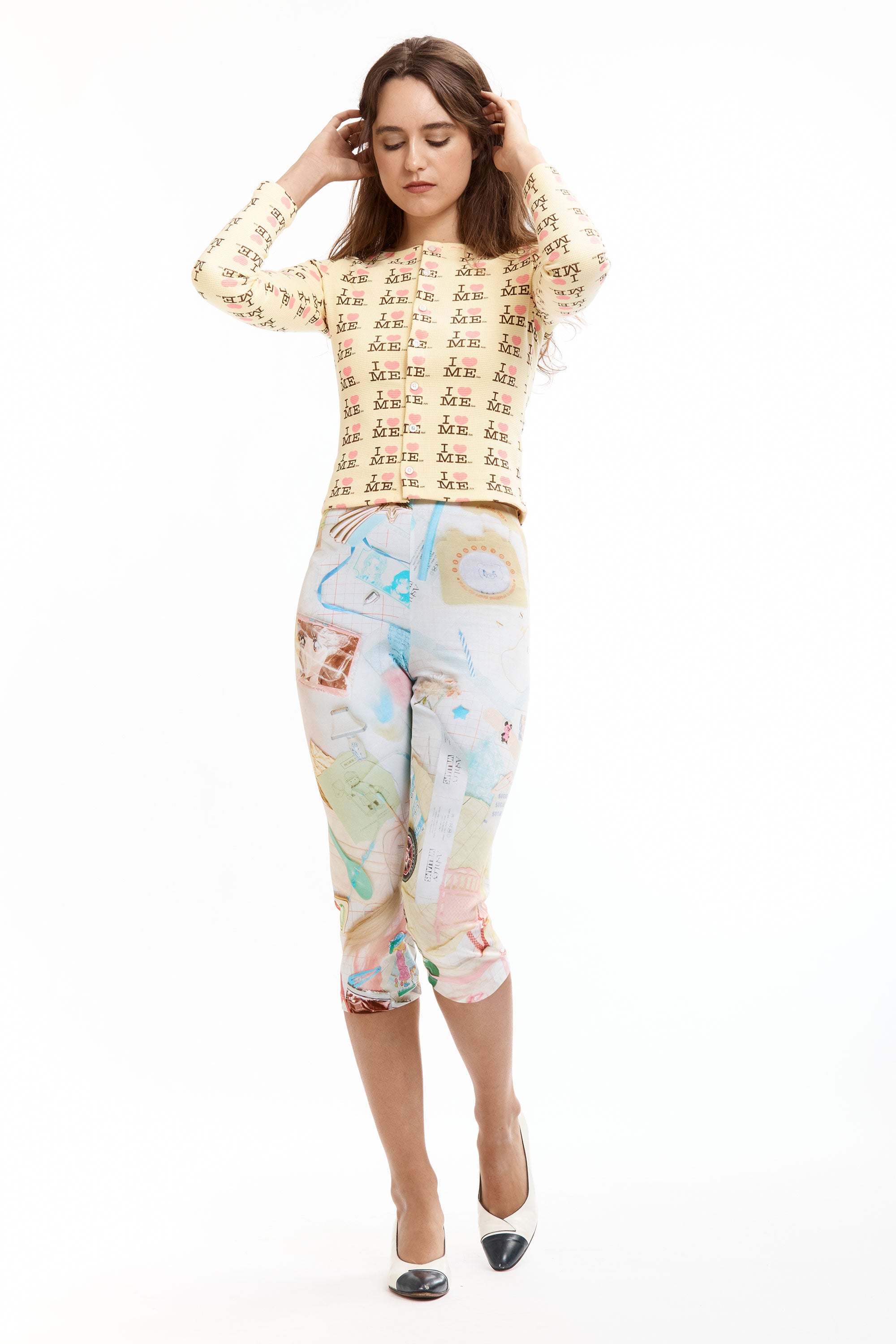 The I HEART ME YELLOW THERMAL TOP available online with global shipping, and in PAM Stores Melbourne and Sydney.