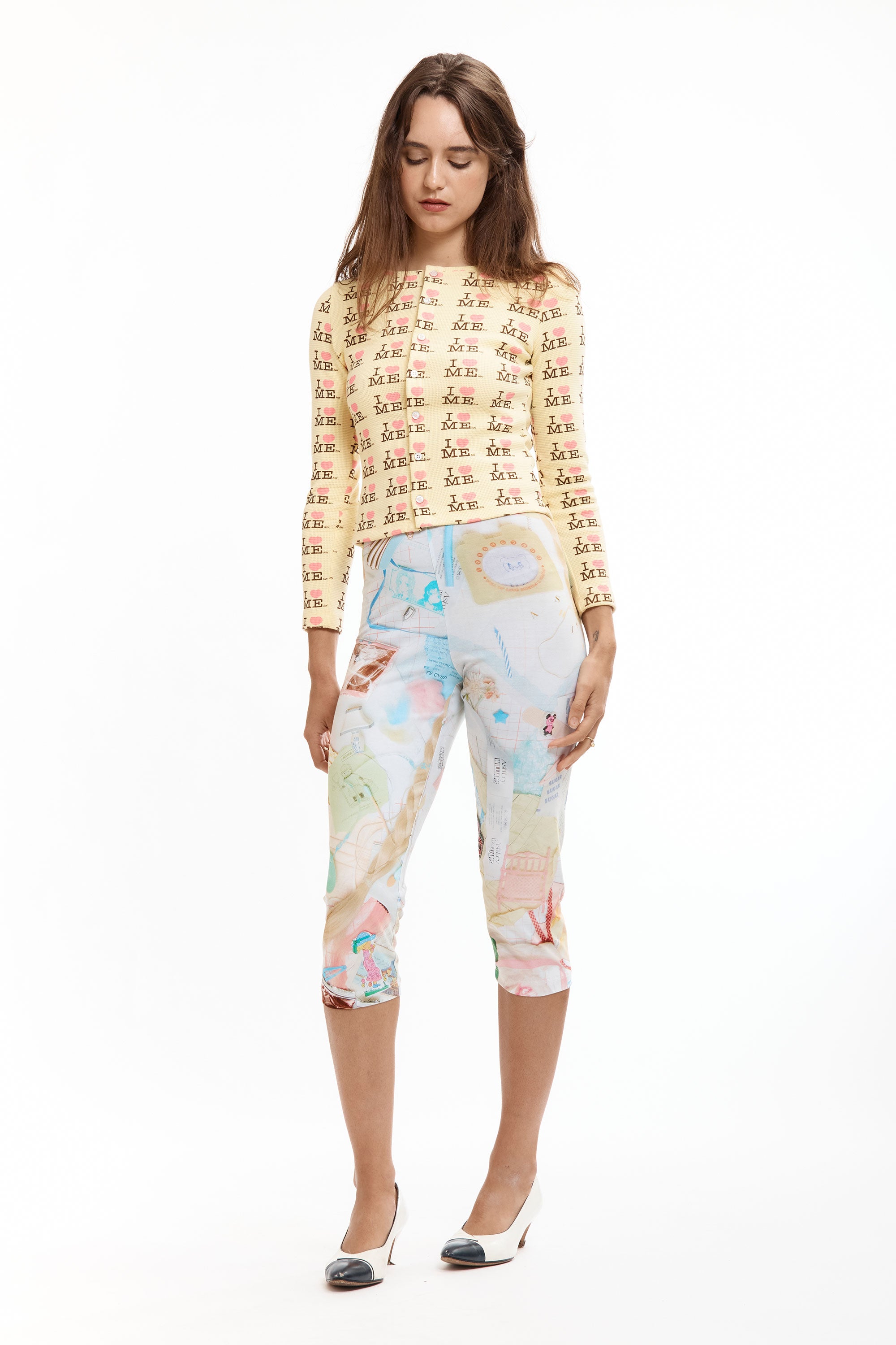 The I HEART ME YELLOW THERMAL TOP available online with global shipping, and in PAM Stores Melbourne and Sydney.