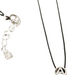 The TINY A NECKLACE SILVER available online with global shipping, and in PAM Stores Melbourne and Sydney.