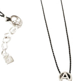The TINY A NECKLACE SILVER available online with global shipping, and in PAM Stores Melbourne and Sydney.