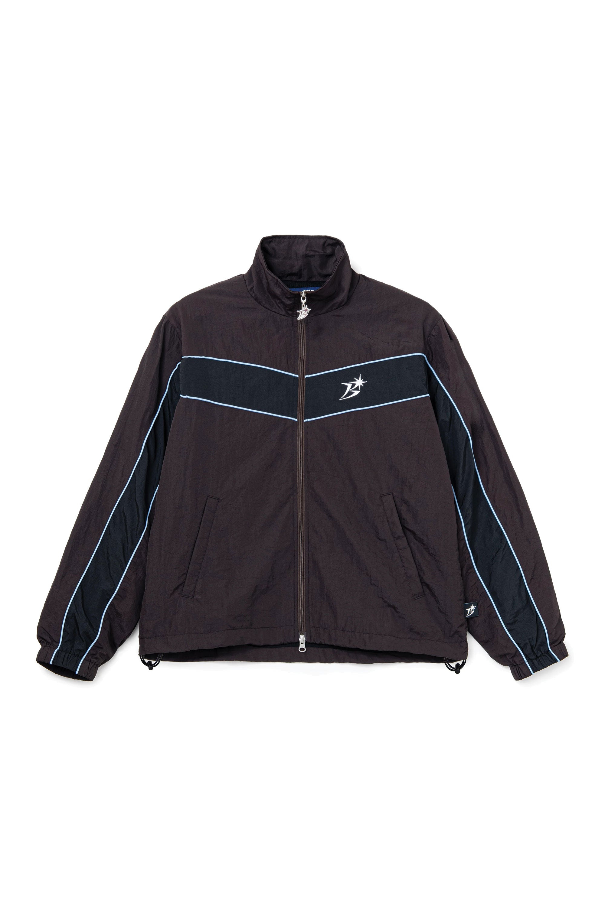The Panelled Track Jacket Brown available online with global shipping, and in PAM Stores Melbourne and Sydney.