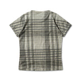 The Taba Printed Check Ribbed Baby Tee Sage Green available online with global shipping, and in PAM Stores Melbourne and Sydney.