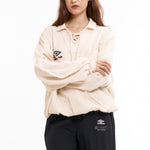 The Union Drill Polo Porcelain White available online with global shipping, and in PAM Stores Melbourne and Sydney.